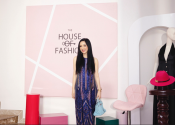 Hoa hậu Giáng My diện đầm Mr Crazy & Lady Sexy dự khai trương The House of Fashion